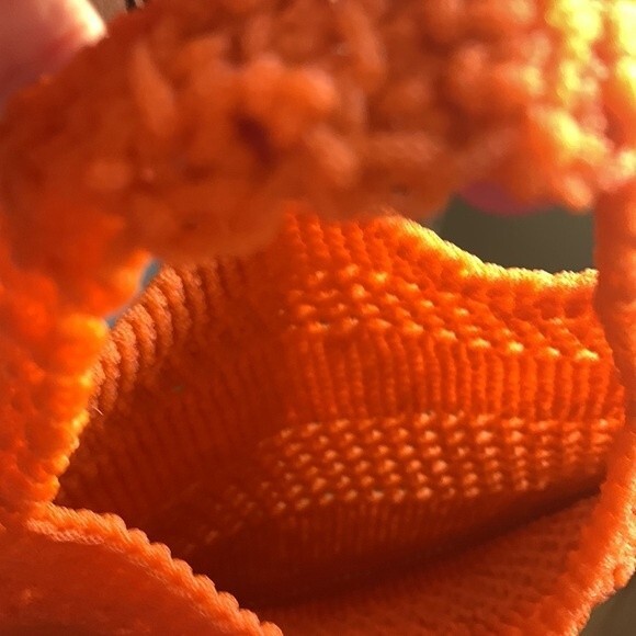 Vintage Orange Tote Purse Plastic - Picture 2 of 3